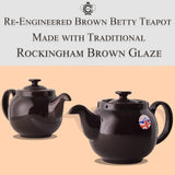 Cauldon Ceramics Re-Engineered Ian McIntyre Brown Betty 4 Cup Teapot with Infuser 30 fl oz/850 ml