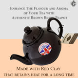 Cauldon Ceramics Hand Made 2 Cup Teapot Brown Betty teapot 20 fl oz/570 ml
