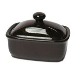 Cauldon Ceramics Hand Made Brown Betty Butter Dish in Traditional Rockingham Brown