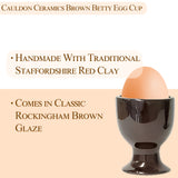 Cauldon Ceramics Brown Betty Egg Cup Made in England (Pack of 4)