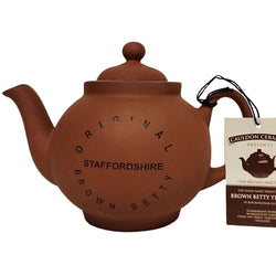 Cauldon Ceramics Hand Made 2 Cup Classic Terracotta Teapot with Engraved Logo 20 fl oz/570 ml